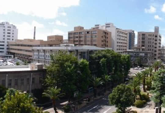 旧生化学棟からの眺め（2012年7月撮影）